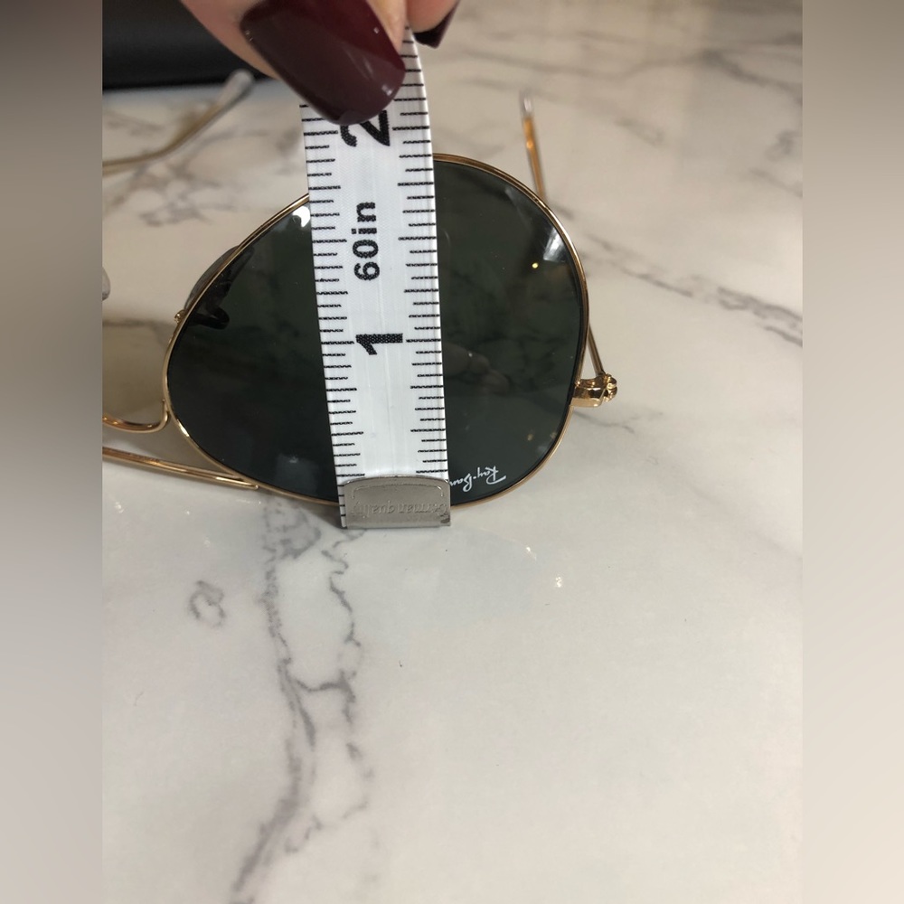 *SOLD* Authentic Ray Ban Polarized Aviators Gold Women’s 58 mm - Picture 12 of 12